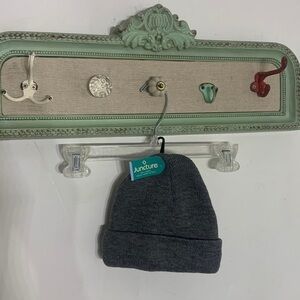 Gray kids knit fold over winter hat new with tags